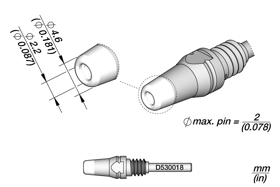 D530018 - Through-hole Desoldering Ø 2.2 S1